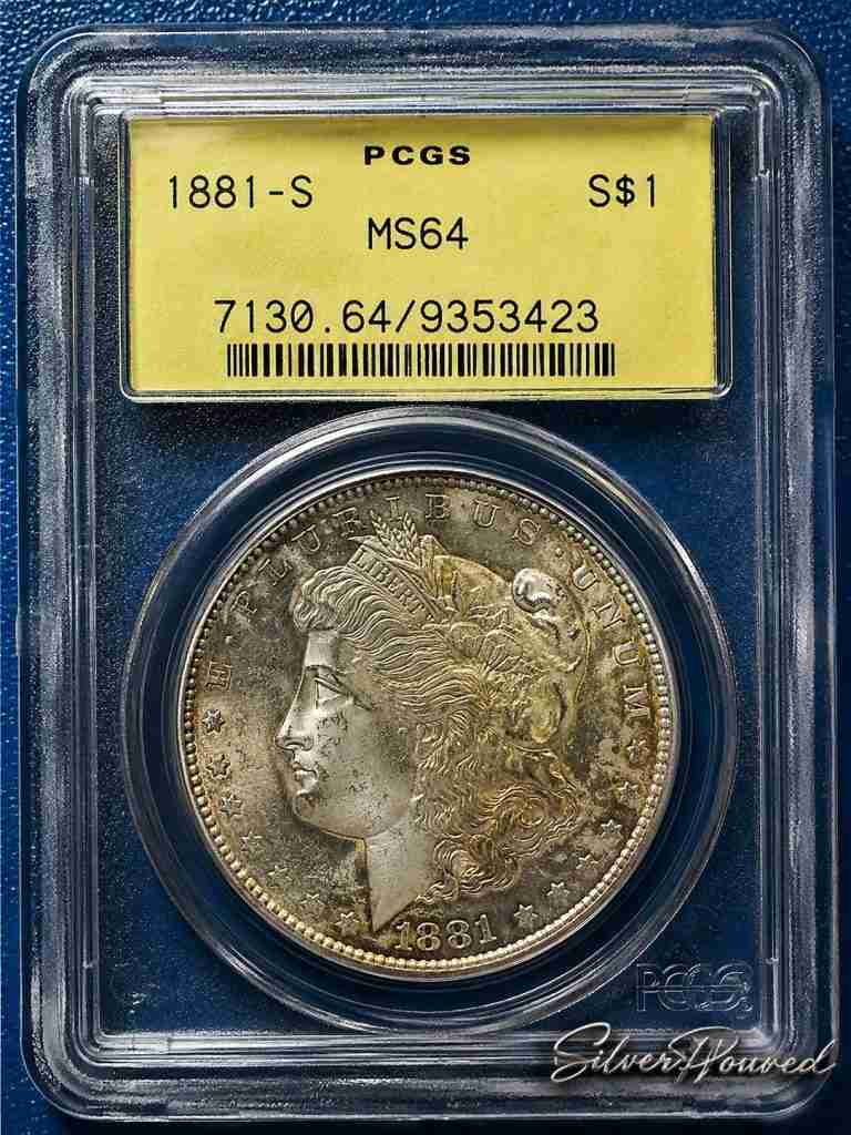 1881-S Morgan Silver Dollar PCGS MS64 San Francisco Mint