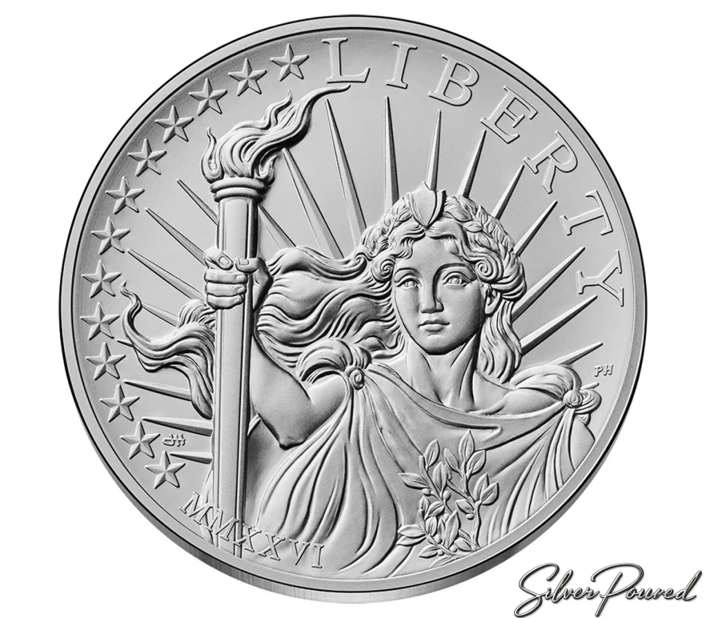 1907 Saint-Gaudens High Relief Best of the Mint silver medal obverse featuring Liberty with torch and olive branch