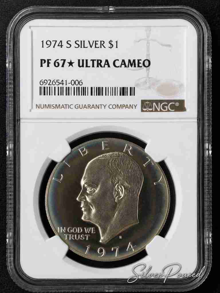 1974-S Eisenhower Silver Dollar NGC PF67 Star Ultra Cameo San Francisco Mint