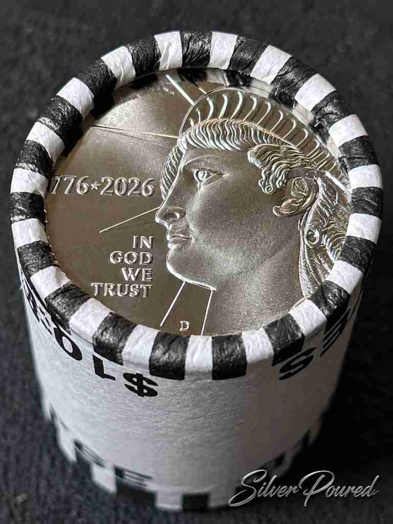 2026-D Semiquincentennial Kennedy Half Dollar roll end Denver Mint