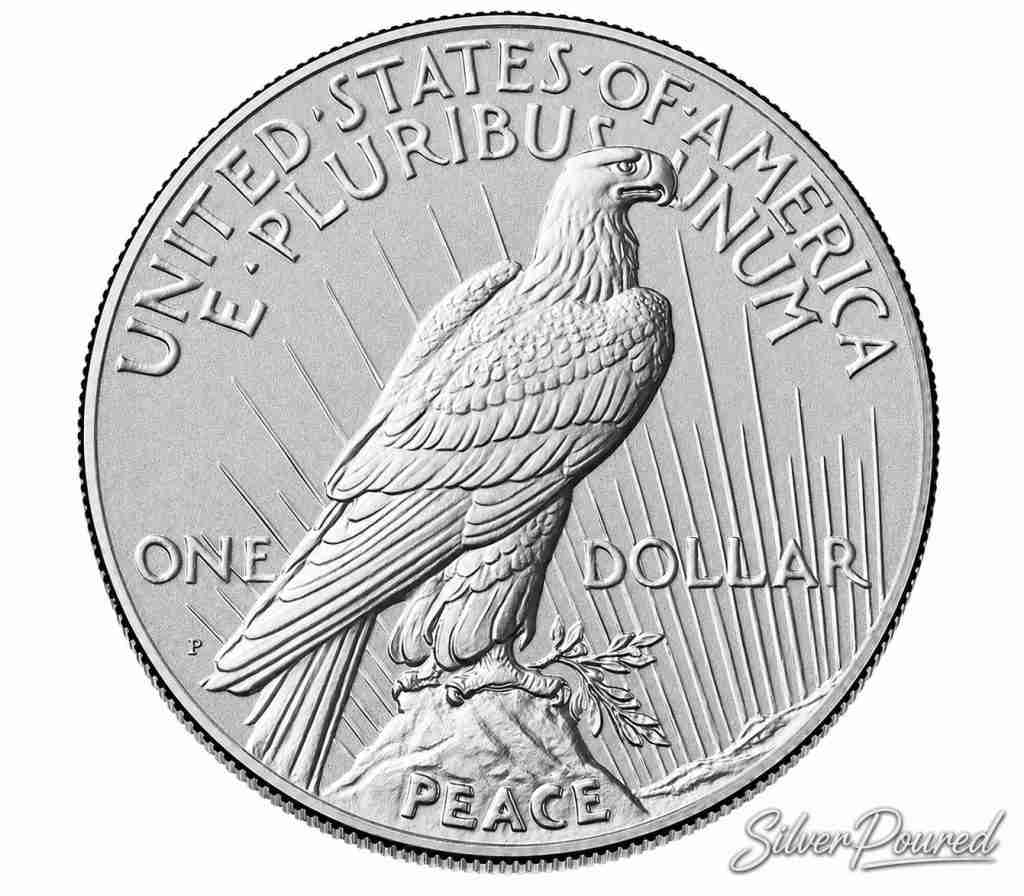 2026 Semiquincentennial Peace Silver Dollar Proof Coin reverse concept featuring a perched eagle, United States of America, E Pluribus Unum, One Dollar, and Peace inscriptions.