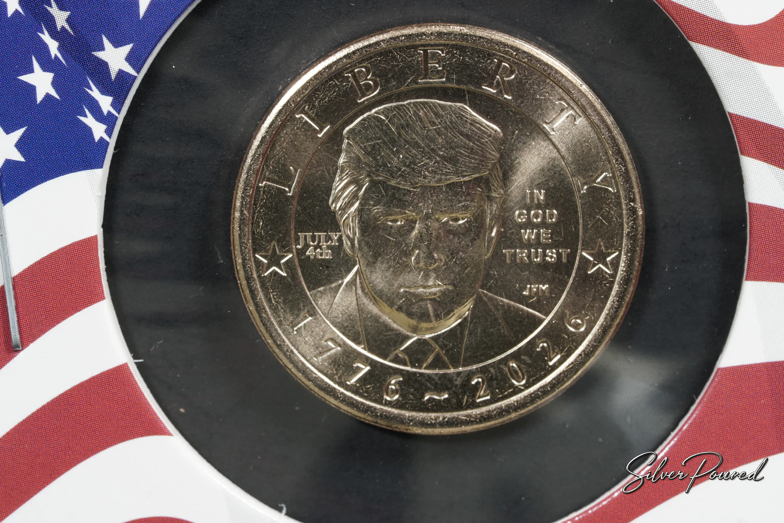 2026 President Donald J. Trump $1 Coin obverse with July 4th privy mark and 1776–2026 dual date