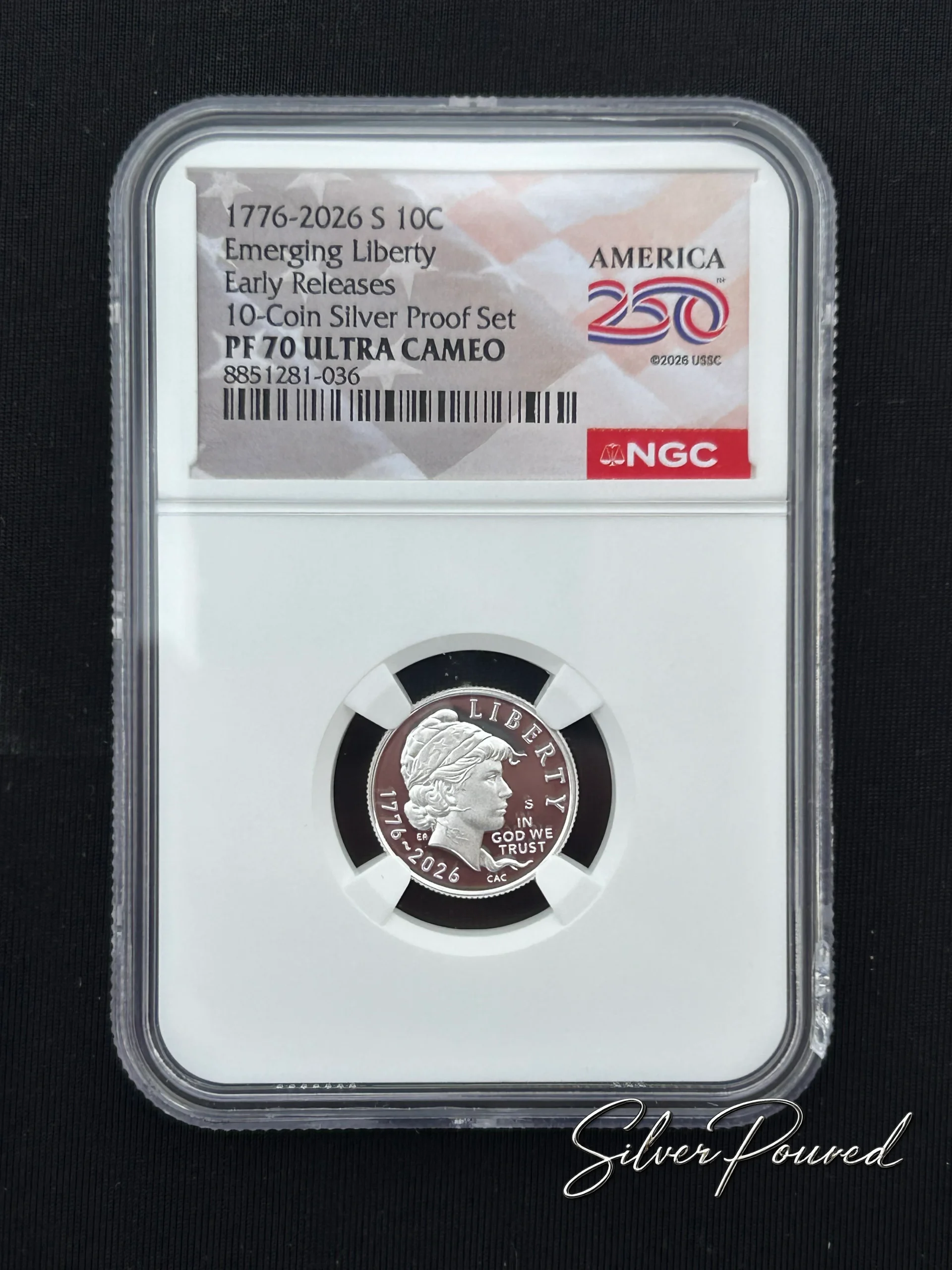 2026-S Emerging Liberty Dime 99.9% silver proof NGC PF70 Ultra Cameo obverse