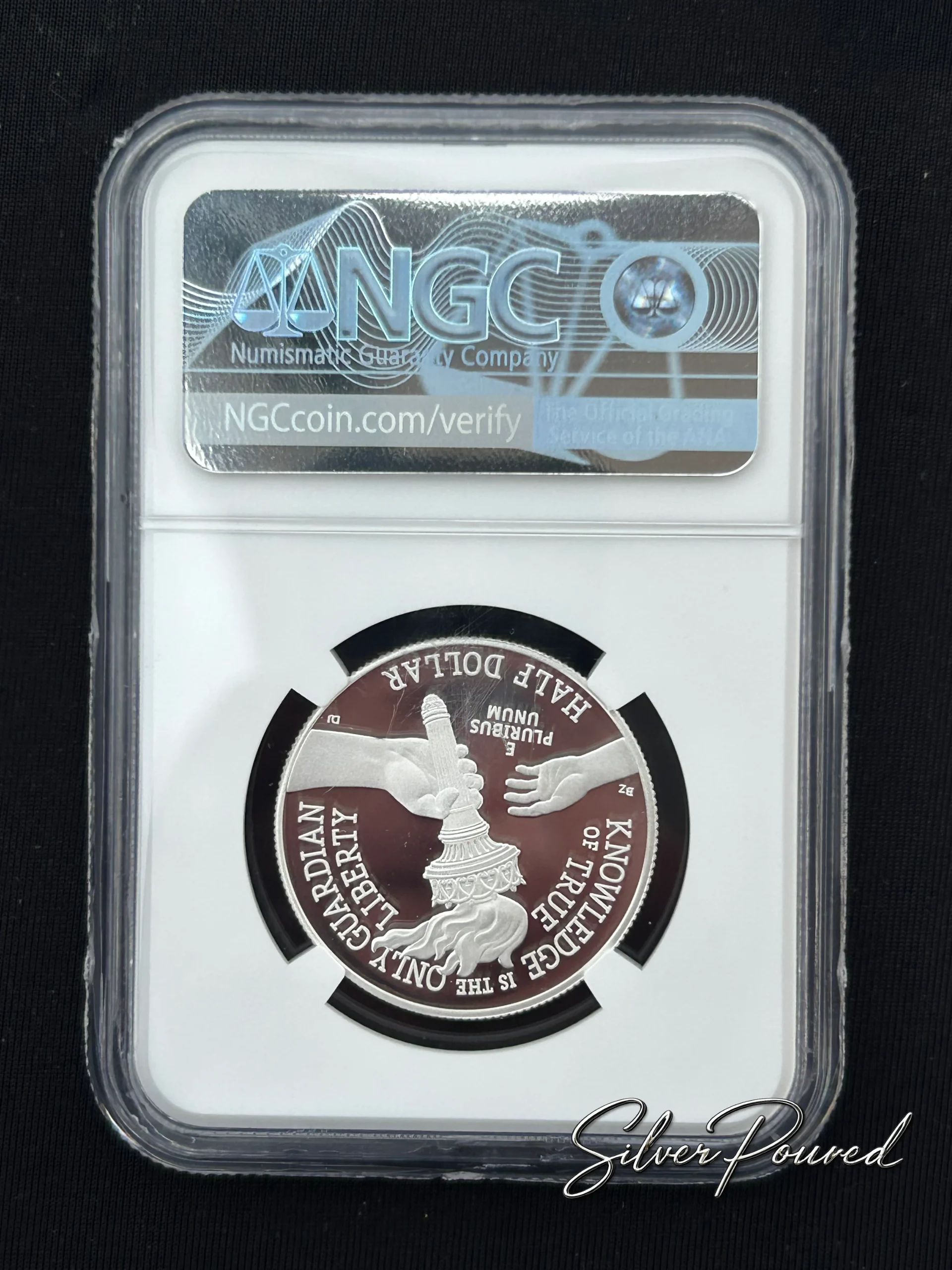 2026 Enduring Liberty Half Dollar Silver Proof reverse in NGC PF70 Ultra Cameo holder