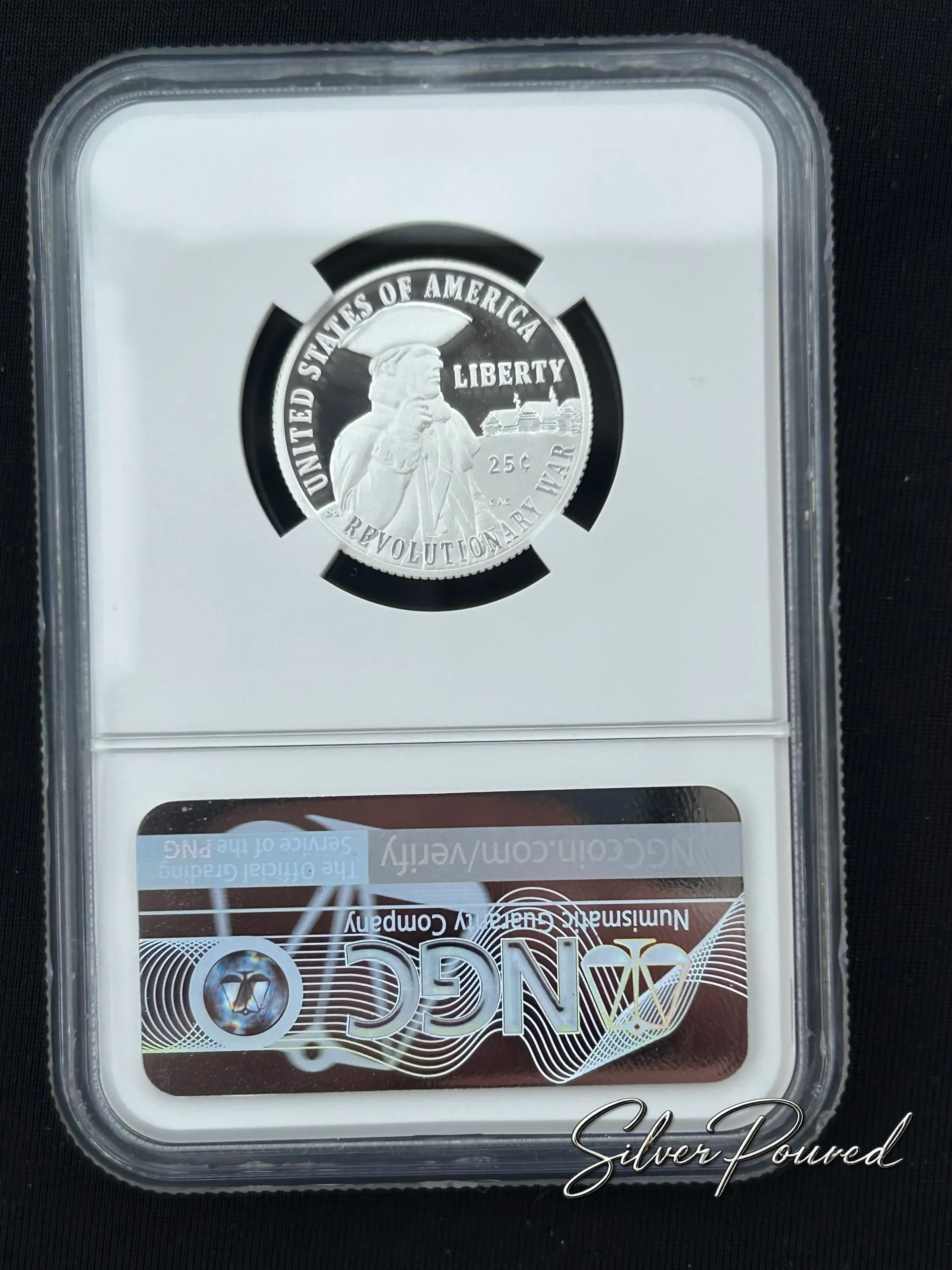 2026 Revolutionary War quarter 99.9% silver proof NGC PF70 Ultra Cameo reverse depicting the Continental Army soldier at Valley Forge