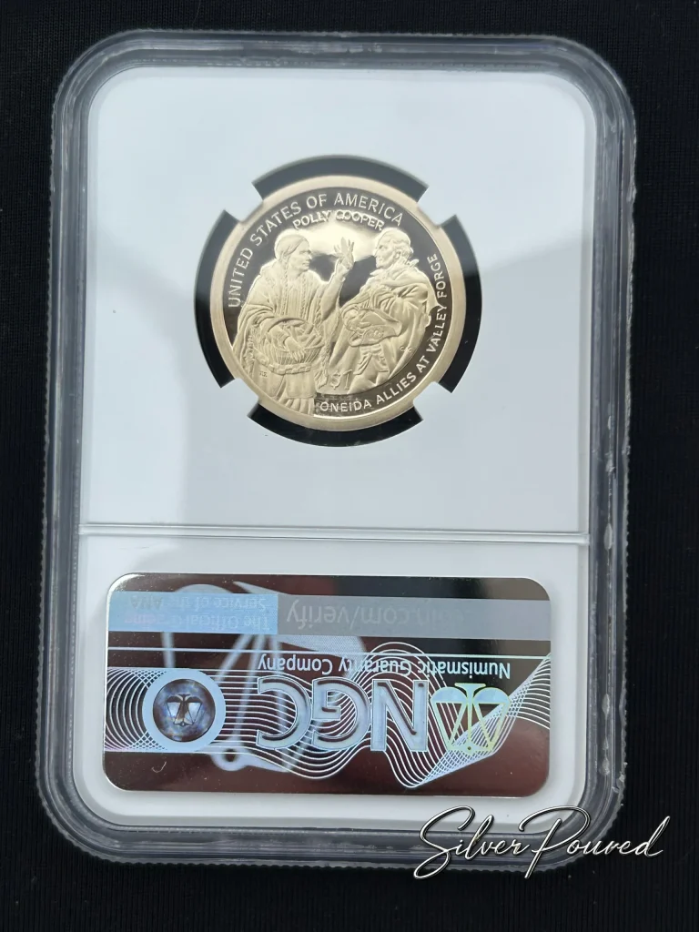 2026 Native American $1 Coin reverse honoring Polly Cooper and the Oneida people in NGC PF70 Ultra Cameo holder