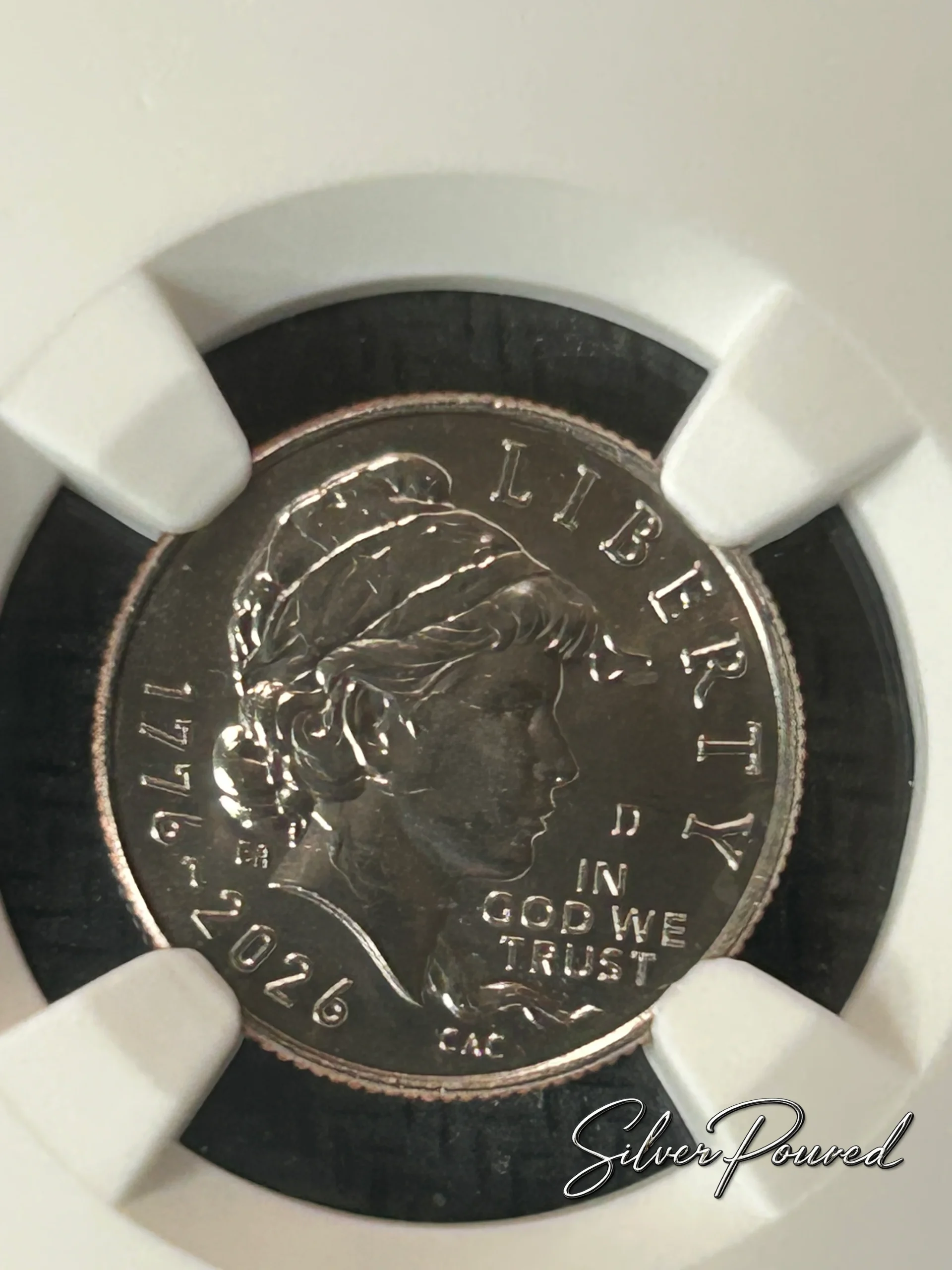 2026 Emerging Liberty Dime obverse featuring Liberty and the 1776 to 2026 dual date