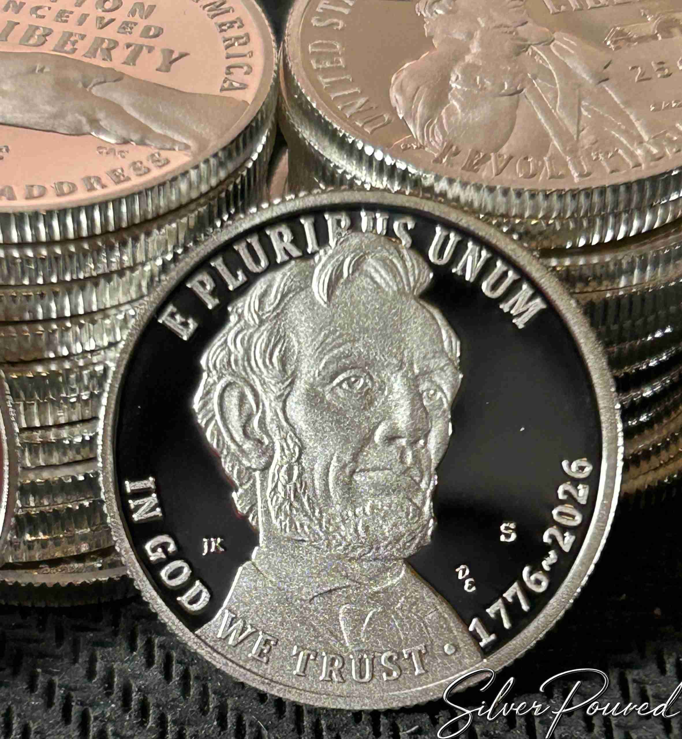 2026 Semiquincentennial Gettysburg Address silver proof quarter obverse