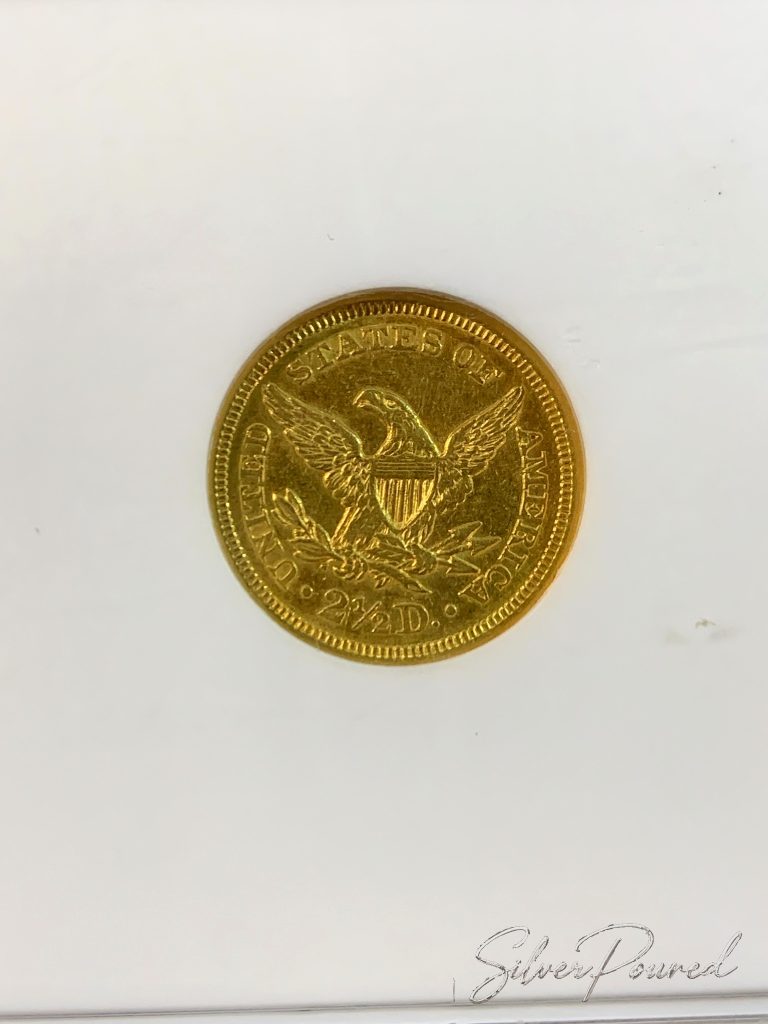 1851 Philadelphia Liberty Head 2.50 dollar Gold Quarter Eagle reverse