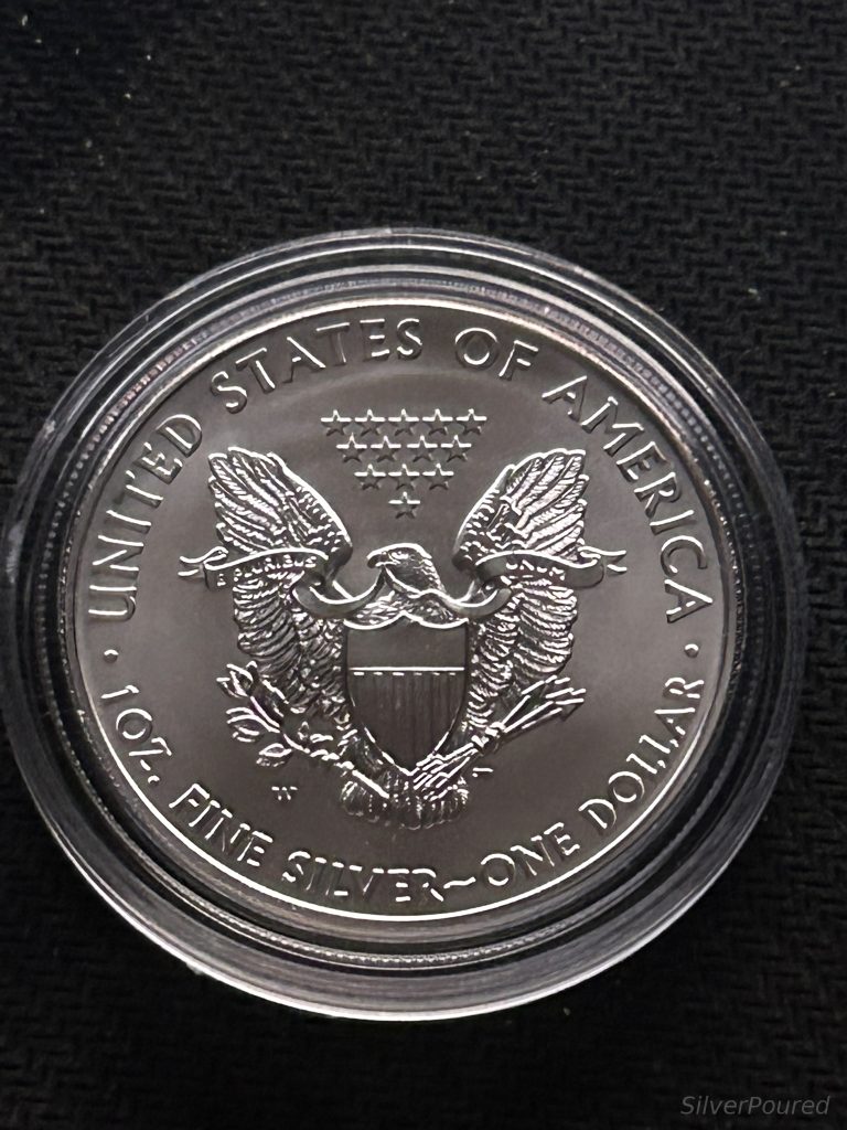 American Silver Eagle illustrating bullion premiums above the silver spot price