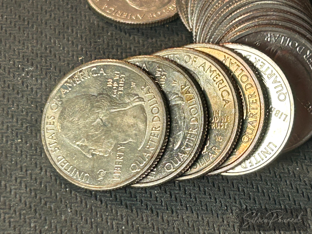 West Point Quarter value guide modern W mint quarter fan stack