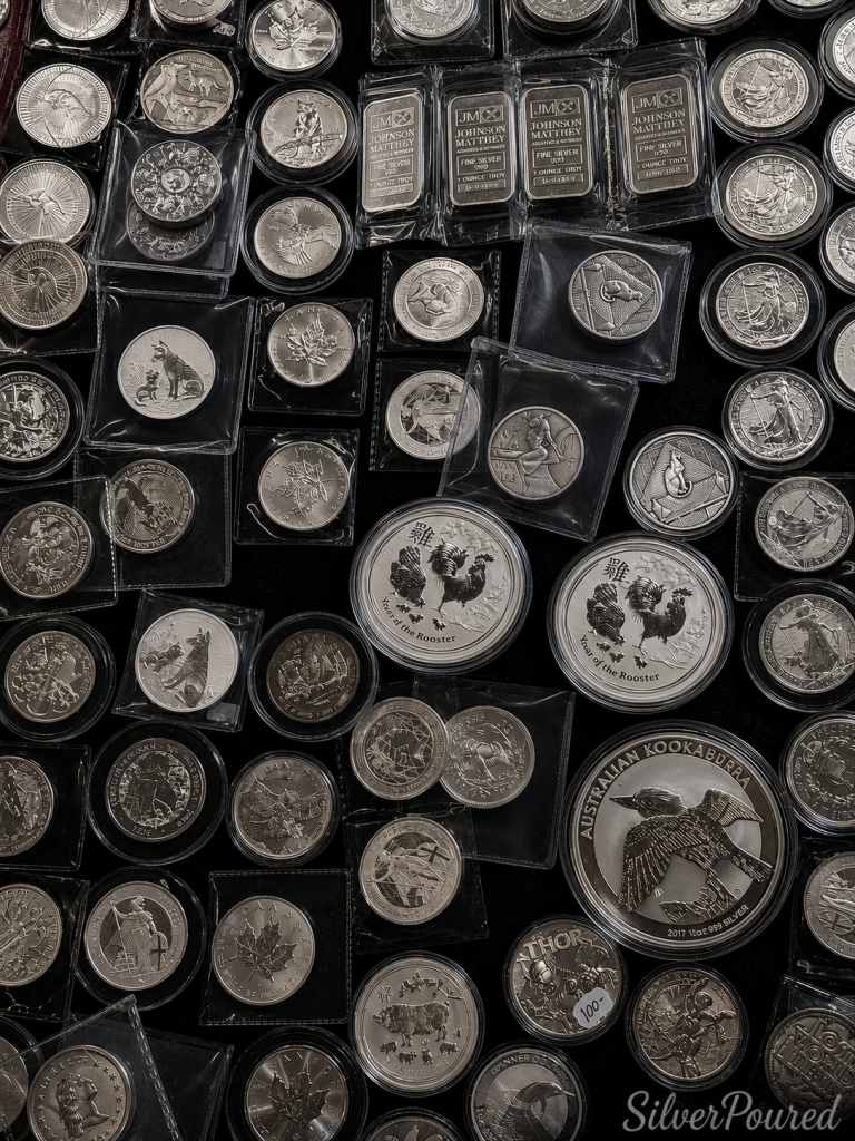 Silver premiums on collectible silver coins rounds and bullion products