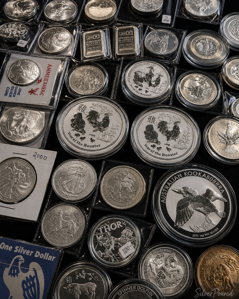 silver spot vs bid vs ask price using silver bullion coins rounds and bars