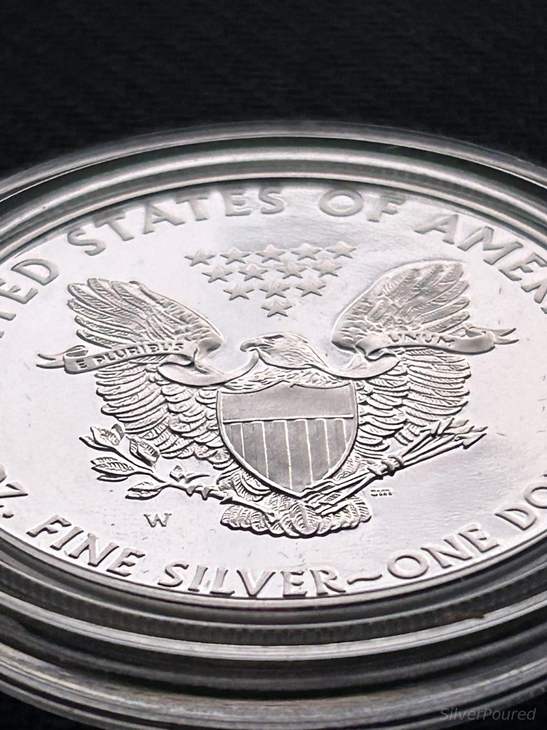 American Silver Eagle Values reverse design proof silver bullion coin