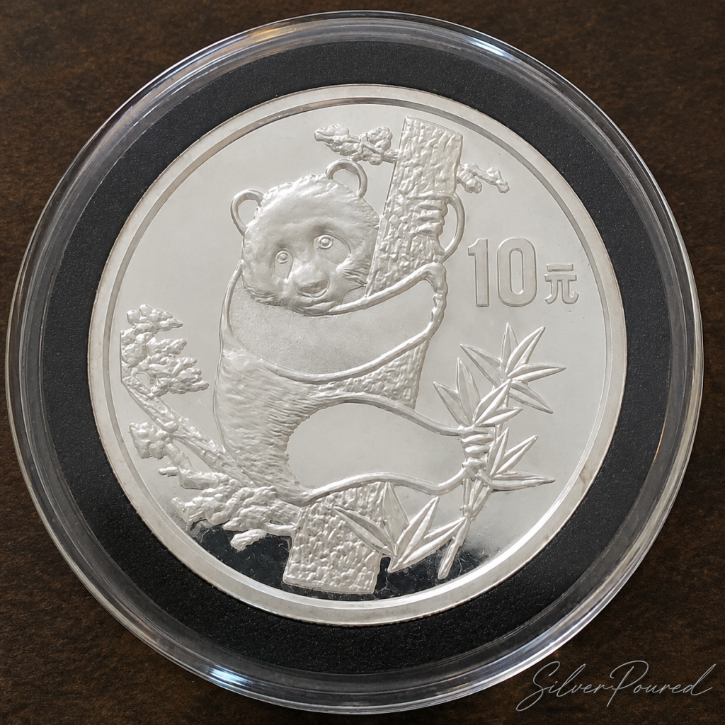 1987 Chinese Silver Panda key date obverse featuring panda design and strong Chinese Silver Panda value