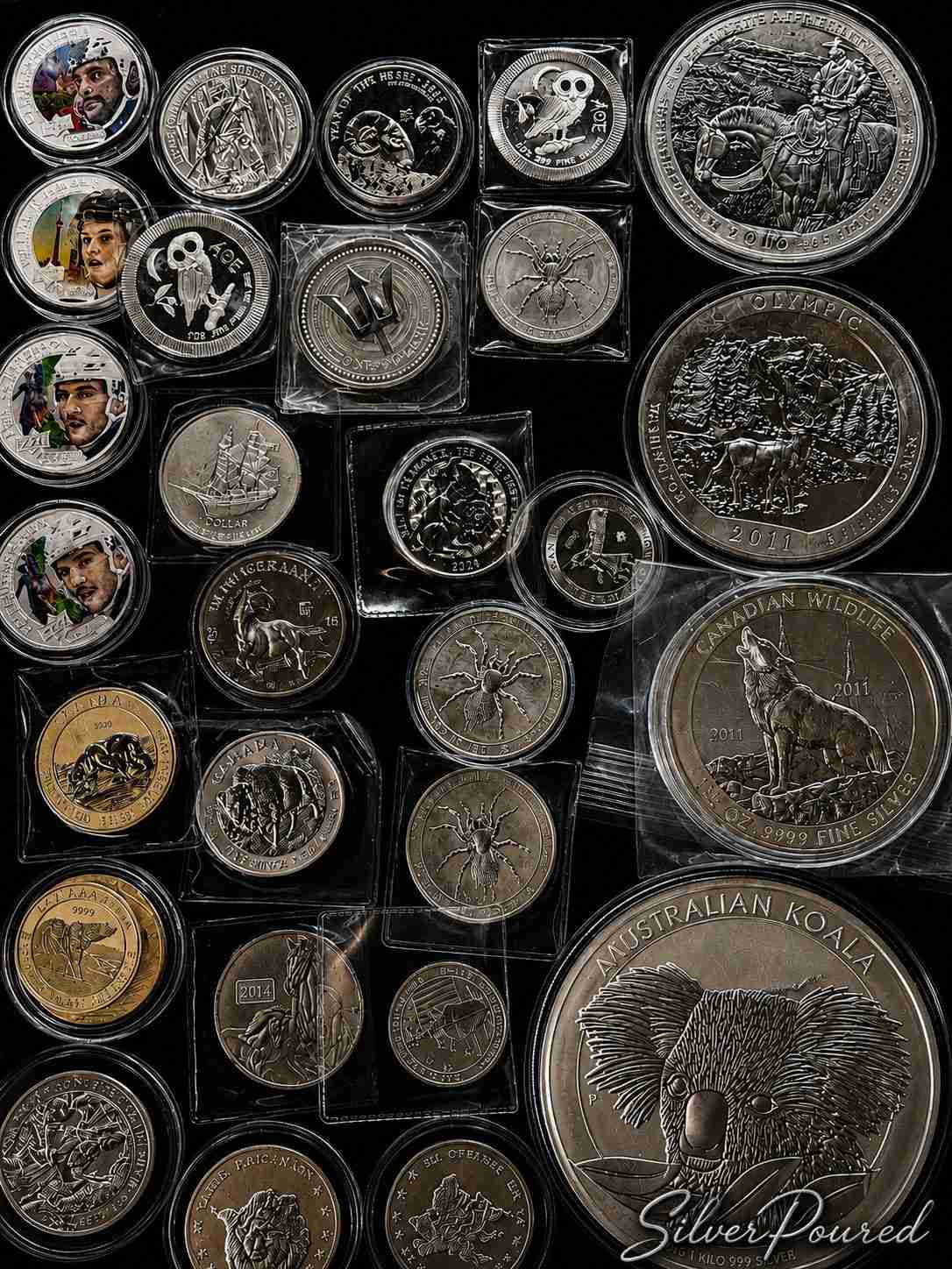 What is my silver worth collection showing bullion, coins and collectible silver