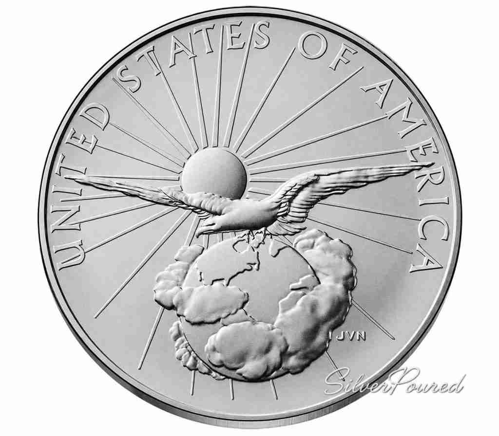 1804 Silver Dollar one-ounce .9999 fine gold coin reverse