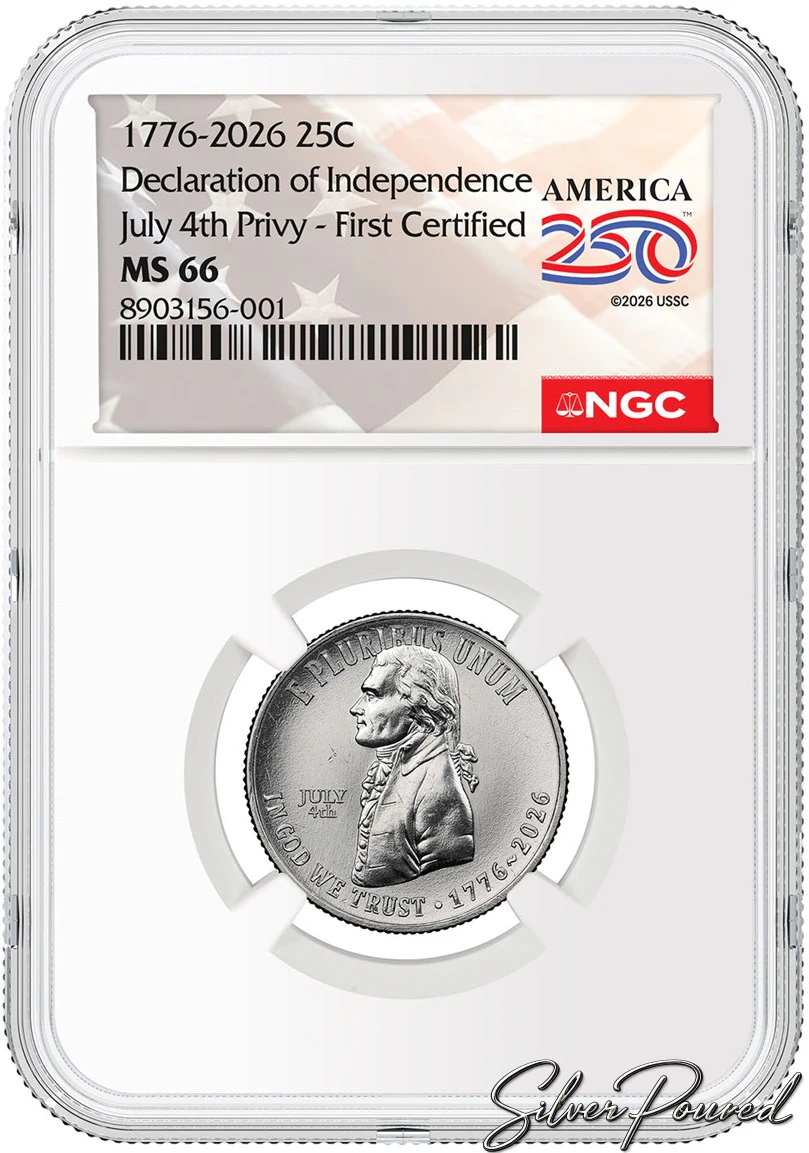 July 4 privy location on the 2026 Declaration of Independence Quarter